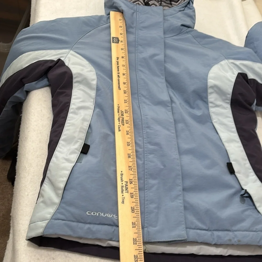 Columbia Convert Sky Blue Ski Jacket with fleece lining size 10/12